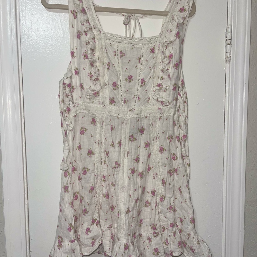 ASOS White and Pink Ruffled dress